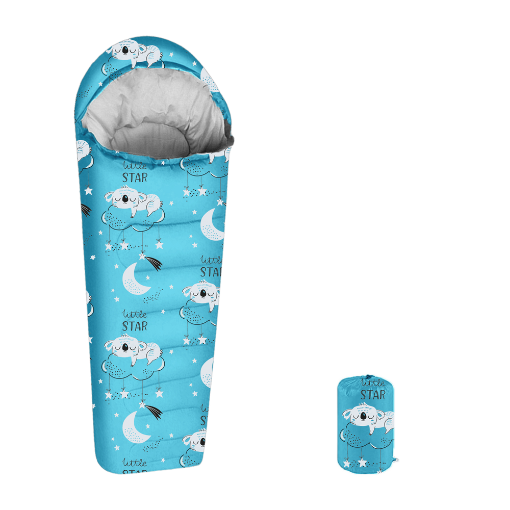 little star theme 32f - 59f 4 season youth sleeping bag - mummy style