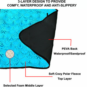 
                  
                    80" x 72" 3-layer xxlarge waterproof outdoor blanket - teal
                  
                