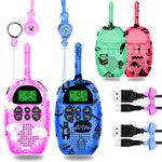 2PK Rechargeable Kids Walkie Talkie with 2PK Additional Cases - Kidz-Adventure.com